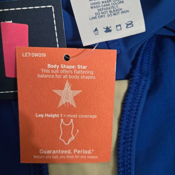 Lands' End Beach Living Swim Mini Skirt Bottoms Size 18 Cosmic Blue - Picture 12 of 15